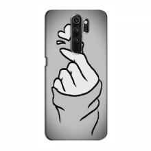 Чехол с принтом для Xiaomi Redmi Note 8 Pro (AlphaPrint - Знак сердечка) Серый фон - купить на Floy.com.ua