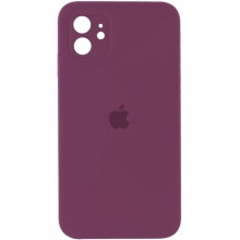 Чехол Silicone Case Square Full Camera Protective (AA) для Apple iPhone 11 (6.1") Бордовый - купить на Floy.com.ua