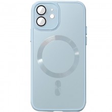Чехол TPU+Glass Sapphire Midnight with MagSafe для Apple iPhone 12 (6.1") Голубой - купить на Floy.com.ua