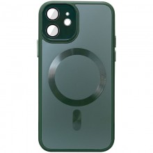 Чехол TPU+Glass Sapphire Midnight with MagSafe для Apple iPhone 12 (6.1") Зеленый - купить на Floy.com.ua