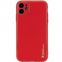 Кожаный чехол Xshield для Apple iPhone 12 (6.1") Красный - купить на Floy.com.ua