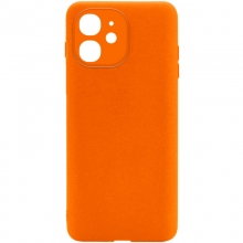 Силиконовый чехол Candy Full Camera для Apple iPhone 12 (6.1") Оранжевый - купить на Floy.com.ua