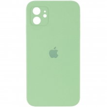 Чехол Silicone Case Square Full Camera Protective (AA) для Apple iPhone 11 (6.1") Мятный - купить на Floy.com.ua
