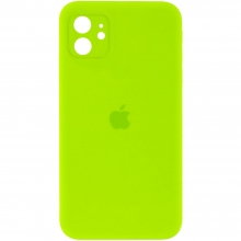 Чехол Silicone Case Square Full Camera Protective (AA) для Apple iPhone 11 (6.1") Салатовый - купить на Floy.com.ua