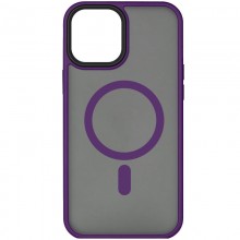TPU+PC чехол Metal Buttons with MagSafe для Apple iPhone 15 Pro Max (6.7") Фиолетовый - купить на Floy.com.ua