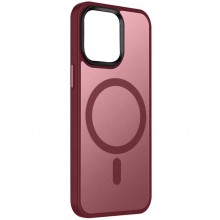 TPU+PC чехол Metal Buttons with MagSafe Colorful для Apple iPhone 15 Pro Max (6.7") Бордовый - купить на Floy.com.ua