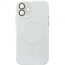Чехол TPU+Glass Sapphire Midnight with MagSafe для Apple iPhone 12 (6.1") Белый - купить на Floy.com.ua