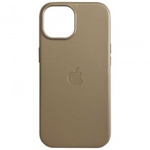 Кожаный чехол Leather Case (AAA) with MagSafe and Animation для Apple iPhone 15 Pro Max (6.7") Brown - купить на Floy.com.ua