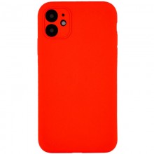 Чехол Silicone Case Full Camera Protective (AA) NO LOGO для Apple iPhone 12 (6.1") Красный - купить на Floy.com.ua