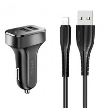 АЗУ Usams C13 2.1A Dual USB + U35 Lightning cable (1m) - купить на Floy.com.ua
